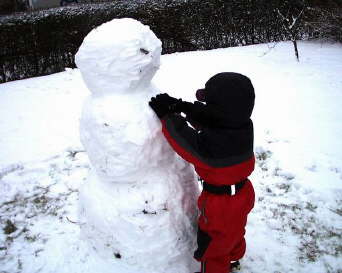  Mein erster Schneemann.